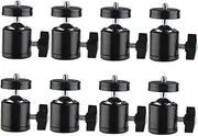 HAMPPLIES 8pcs Tripod Ball Heads Rotating Camera Mount Adapter Durable Stable Photography Accessories Compatible with DSLR Cameras Tripods