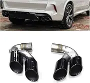 Muffler tip, Quad Exhaust Tip Compatible Compatible Compatible For BMW G05 X6 G06 X7 G07 2019 2020 X5M Look Muffler Tip 304 Stainless Steel Car Exhaust TIP Tailpipe Nozzle(2.0t)