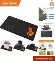 Premium 65x40 Inch Fireproof BBQ Mat - Double-Sided Outdoor Grill Protector