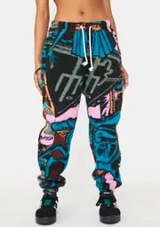 [GRIMEY] Space Lady AOP Jacquard Pants