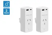 Smart Ape Smart Plug With Energy Meter & 5V 2A USB A&C Ports (2 Pack)