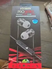 NEW! Xtraem ProSeries H4000 Earbud Headphones (Black) w/ Mic + Case & 3.5mm Jack
