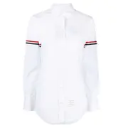 [Thom Browne] Poplin Armbands Classic Round Collar Shirt Women