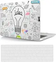 Laptop Cover Compatible with New MacBook Pro 16 inch 2021 2023 Release A2485 A2780 M1 M2 with Liquid Retina XDR Display and Touch ID, Hard Shell Protective Case & Keyboard Cover, Creative Bulb