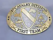 1st Cavalry Gold and Silverplated Belt Buckle (Clearance)
