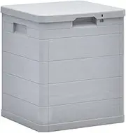Garden Storage Box, 90 L Capacity, Light Grey Wood Texture, Weather-Resistant Plastic Design, Suitable for Outdoor & Indoor, Patio & Shed Storage Solution