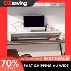 monitor stand white solid pine wood storage riser 100x27x15 cm 3930