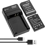 EN-EL12 Replacement Battery (2-Pack) and USB Charger for Nikon EN-EL12 and Nikon Coolpix A900 A1000 AW100 AW100s AW110 AW110s AW120 P330 P340 S310 S70 S610 S620 S630 S640