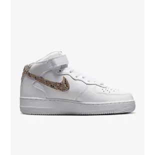 NIKE WMNS AIR FORCE 1 07 MID 豹紋高筒女休閒鞋-白-DD9625101