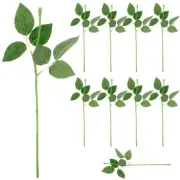 10 Pcs Floral Greenery Fake for Roses Artificial Flower Pole