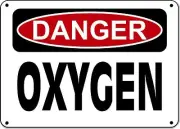 Danger Sign - OXYGEN - 10"x14" Aluminum OSHA Sign