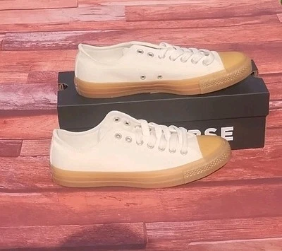 Men Converse Chuck Taylor All Star Heavy Canvas Shoe White Egret Size 8.5 NEW