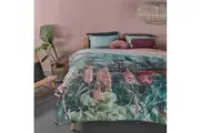 Lupine Green Cotton Sateen Quilt Cover Set by Bedding House