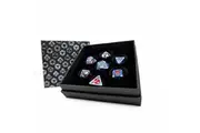 LPG Dice Set - Metal RPG Leadlight (Red/Blue/Silver)