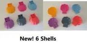 Lego Shell Blue Pink Coral Yellow Set of 6 Assorted Colors Bulk Mermaid Gear