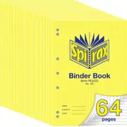 Spirax 120 Binder Notebook Book 8mm Ruled 64 Page A4 20 Pack