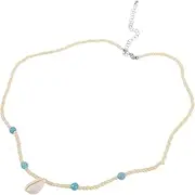 [WOFASHPURET] Natural Conch Necklace Pearl Necklaces Hawaiian Bracelet Charm Bracelet Fashion Jewelry Beach Bracelets Pendant Necklace Bangles Bracelets for Women Bohemian Necklace Ocean Jewelry