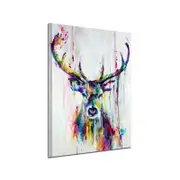 Hand Painted Oil Paintings Animal Elk Paintings Wall Art For Home Decoration