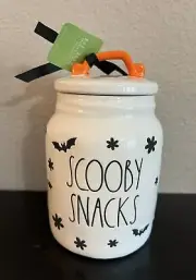 Rae Dunn x Scooby Doo Scooby Snacks Halloween Canister 6” Jar Mystery Machine