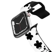 Apple Watch Series 1-3 (38mm) Impact Band Abstract minimalist black white floral illustration