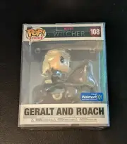 Funko Pop! Ride Deluxe Witcher Geralt And Roach Vinyl Fig Protector Box Included