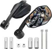 AFNCX Pair Motorcycle Mirror Handlebar Approved Side Mirror Motorcycle Scooter Universal Chrome Adjustable