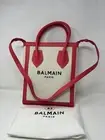 AUTHENTIC Balmain B Army 26 Crossbody Logo Canvas Tote Bag NEW