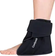 Heel Ice Pack for Pain Relief, Hot Cold Therapy Foot Ankle Ice Pack Wrap for Plantar Fasciitis, Achilles Tendonitis, Ankle Sprain, Swelling Foot, Heel Spur, Sport Injuries (Black)