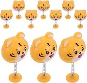 Versatile Motorcycle Helmet Decor 10pcs Cartoon Tiger Bobblehead Office Desk Home Decor Shaking Ornament
