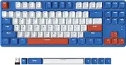 AJAZZ AK871 Wireless Gaming Keyboard 75%, Bluetooth5.0/2.4G Dual Modes, TKL 80% Mechanical Keyboard with Hot-Swappable Tactile Blue Switch, Compact 87 Key US Layout, No Backlit for Win/Mac - Blue