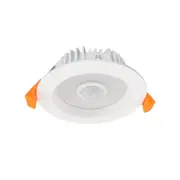 CLA LIGHTING Motion 10W 3000K LED Downlight Kit with PIR Sensor - 90mm White