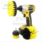 3PCS/SET Tile Grout Drill Brush Power Scrub Cleaning Tub Cleaner Attachment Kit