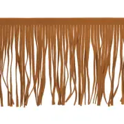 1 Yard 10 Inch PU Leather Fringe Trim DIY Tassel Fringe for Sewing, Light Brown