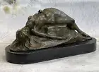 Vintage Art Deco/Art Nouveau Bronze Statue Scuplture Nude Woman In Abstract Deal