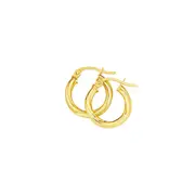 9ct 10mm Twist Hoop Earrings