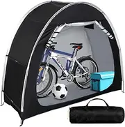 Bike Cover Storage Heavy Duty Storage Tent - Bicycle Storage Tent with Travel Bag, 210D Oxford PU4000 Fabric Wind/Rain/Snow Protection for Mountain/Road/Electric Bikes (Quick Setup, Dustproof)