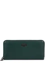 Coach Logo Leather Wallet - Green - One Size One Size