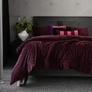 Bambury Channel Plum Quilt Cover Set