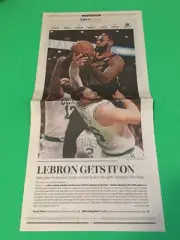 LEBRON JAMES MEMORABILIA NEWSPAPER PAGE NBA FINALS LEBRON GETS IT ON 5/28/2018