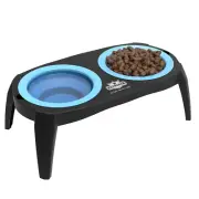 Elevated Pet Bowls with Non-Slip Stand for Dogs & Cats, Collapsible & Removable