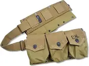 [CDJBHW] WW2 WWII US M1937 BAR Magazine Bag Outdoor Combat Equipment Replica WW2 6-unit Magazine Belt