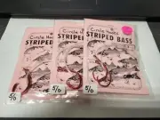 3 NJ Hand Tied Hi-Lo Pompano Striped Bass 5/0 RED Inline Circle Hook Bait Rigs