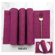 Table Place Mats Set For Dining Home Decorative PolyJute Heat Resistant 6 Pieces
