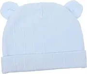 [FOMIYES] High Elasticity Hats Double Thick Knit Ear Covering Newborn Turbans Soft Accessories Shower Stylish and Comfortable for Boys Blue