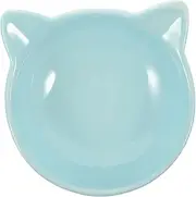 SUPVOX Ceramic Cat Feeding Bowl with Unique Cat Ear Design Premium Pet Feeder for Food and Water Easy to Clean Bite Resistant Capacity