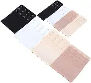 [SAFIGLE] 2/4 Hooks Bra Extenders 8pc Bra Underwear Extension Buckles Extension Hooks for Weight Gain Pregnancy