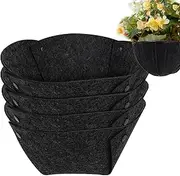 Planter Basket Liners,4pcs Fabric Planter Box Liners | Round Plant, Breathable Basket Liner for Flower Vegetables
