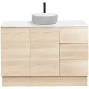 CIBO 1200mm Nordic Coast Full Height Bathroom Vanity with Light Grey / White Countertop Basin