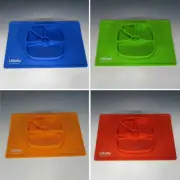 Lilbaby Silicone Suction Food Plate with 4-Compartments (Geometric)