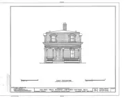 Victorian brick cottage with porches and dormers, architectural printed plans